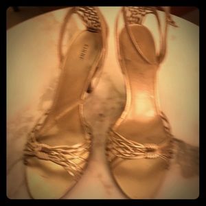 Gold Evening Sandals